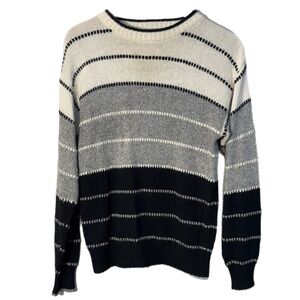 CRYSTAL Sportswear Silk Angora Sweater White & Black Women’s M.